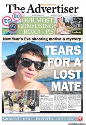 The Advertiser (Australia) Newspaper Front Page for 2 January 2013
