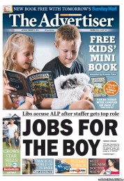 The Advertiser (Australia) Newspaper Front Page for 2 February 2013