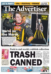 The Advertiser (Australia) Newspaper Front Page for 2 March 2013