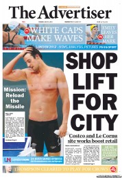 The Advertiser (Australia) Newspaper Front Page for 31 July 2012