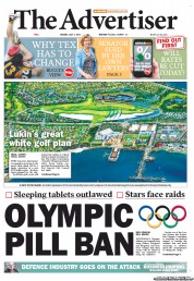 The Advertiser (Australia) Newspaper Front Page for 3 July 2012