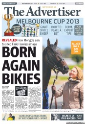 The Advertiser (Australia) Newspaper Front Page for 4 November 2013