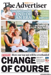 The Advertiser (Australia) Newspaper Front Page for 4 December 2012