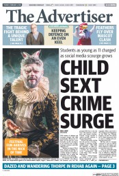 The Advertiser (Australia) Newspaper Front Page for 4 February 2014