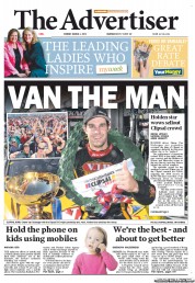 The Advertiser (Australia) Newspaper Front Page for 4 March 2013