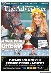 The Advertiser (Australia) Newspaper Front Page for 6 November 2012