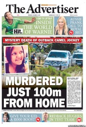 The Advertiser (Australia) Newspaper Front Page for 6 December 2012