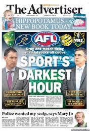 The Advertiser (Australia) Newspaper Front Page for 8 February 2013