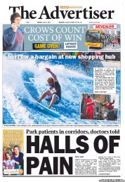 The Advertiser (Australia) Newspaper Front Page for 9 July 2012