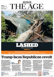 The Age (Australia) Newspaper Front Page for 10 October 2016
