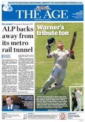 The Age (Australia) Newspaper Front Page for 10 December 2014