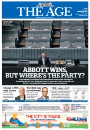 The Age (Australia) Newspaper Front Page for 10 February 2015