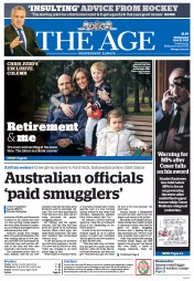 The Age (Australia) Newspaper Front Page for 10 June 2015
