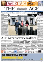 The Age (Australia) Newspaper Front Page for 10 July 2012