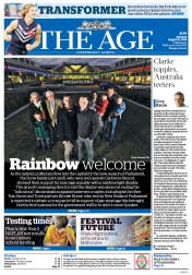The Age (Australia) Newspaper Front Page for 10 August 2015
