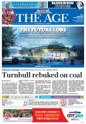The Age (Australia) Newspaper Front Page for 11 November 2015