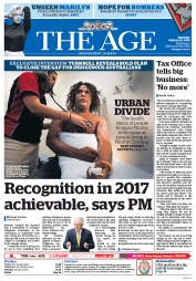 The Age (Australia) Newspaper Front Page for 11 February 2016