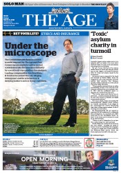 The Age (Australia) Newspaper Front Page for 11 March 2016