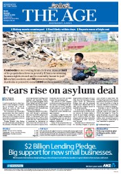 The Age (Australia) Newspaper Front Page for 11 August 2014