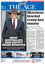 The Age (Australia) Newspaper Front Page for 12 February 2016