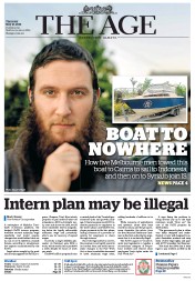 The Age (Australia) Newspaper Front Page for 12 May 2016