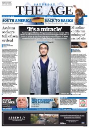 The Age (Australia) Newspaper Front Page for 12 July 2014