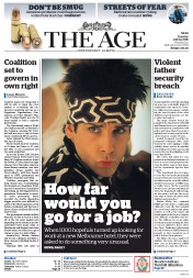 The Age (Australia) Newspaper Front Page for 12 July 2016