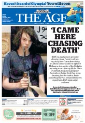 The Age (Australia) Newspaper Front Page for 13 March 2015