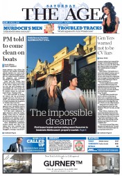 The Age (Australia) Newspaper Front Page for 13 June 2015