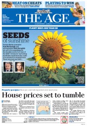 The Age (Australia) Newspaper Front Page for 13 July 2015