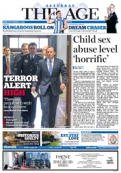 The Age (Australia) Newspaper Front Page for 13 September 2014