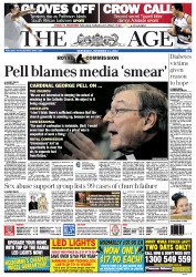 The Age (Australia) Newspaper Front Page for 14 November 2012