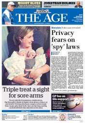 The Age (Australia) Newspaper Front Page for 14 January 2015