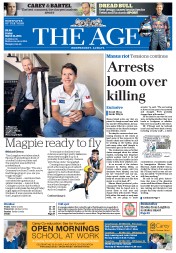 The Age (Australia) Newspaper Front Page for 14 March 2014