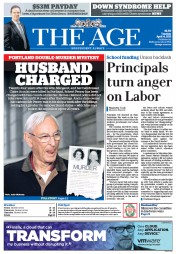 The Age (Australia) Newspaper Front Page for 14 April 2015