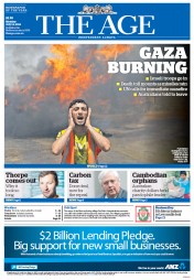 The Age (Australia) Newspaper Front Page for 14 July 2014