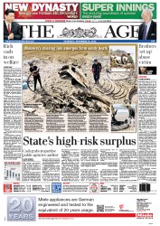 The Age (Australia) Newspaper Front Page for 15 November 2012