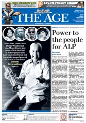 The Age (Australia) Newspaper Front Page for 15 April 2014