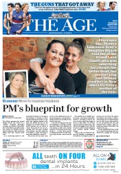 The Age (Australia) Newspaper Front Page for 15 April 2015