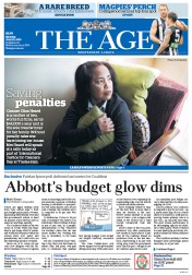 The Age (Australia) Newspaper Front Page for 15 June 2015