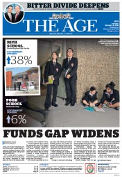 The Age (Australia) Newspaper Front Page for 16 February 2016