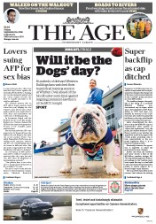 The Age (Australia) Newspaper Front Page for 16 September 2016