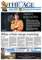 The Age (Australia) Newspaper Front Page for 17 January 2015