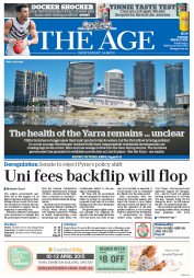 The Age (Australia) Newspaper Front Page for 17 March 2015