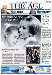 The Age (Australia) Newspaper Front Page for 17 May 2014