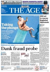 The Age (Australia) Newspaper Front Page for 17 June 2014