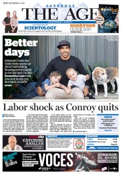 The Age (Australia) Newspaper Front Page for 17 September 2016