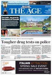 The Age (Australia) Newspaper Front Page for 18 October 2013