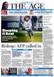 The Age (Australia) Newspaper Front Page for 18 July 2015