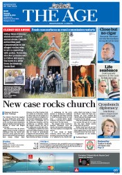 The Age (Australia) Newspaper Front Page for 18 August 2014